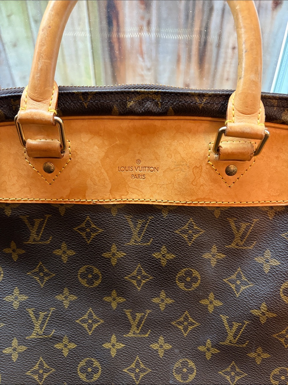 Louis Vuitton Brown Monogram Travel Bag with Vachetta Trim - Picture 12 of 16